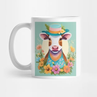 Spring Cow Painting Mug